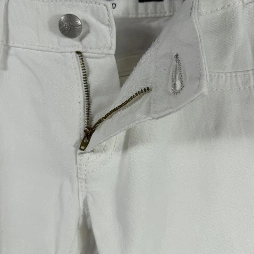 Miss Me Womens White Bootcut Jeans Rhinestone Embellished Y2K Denim Size 29